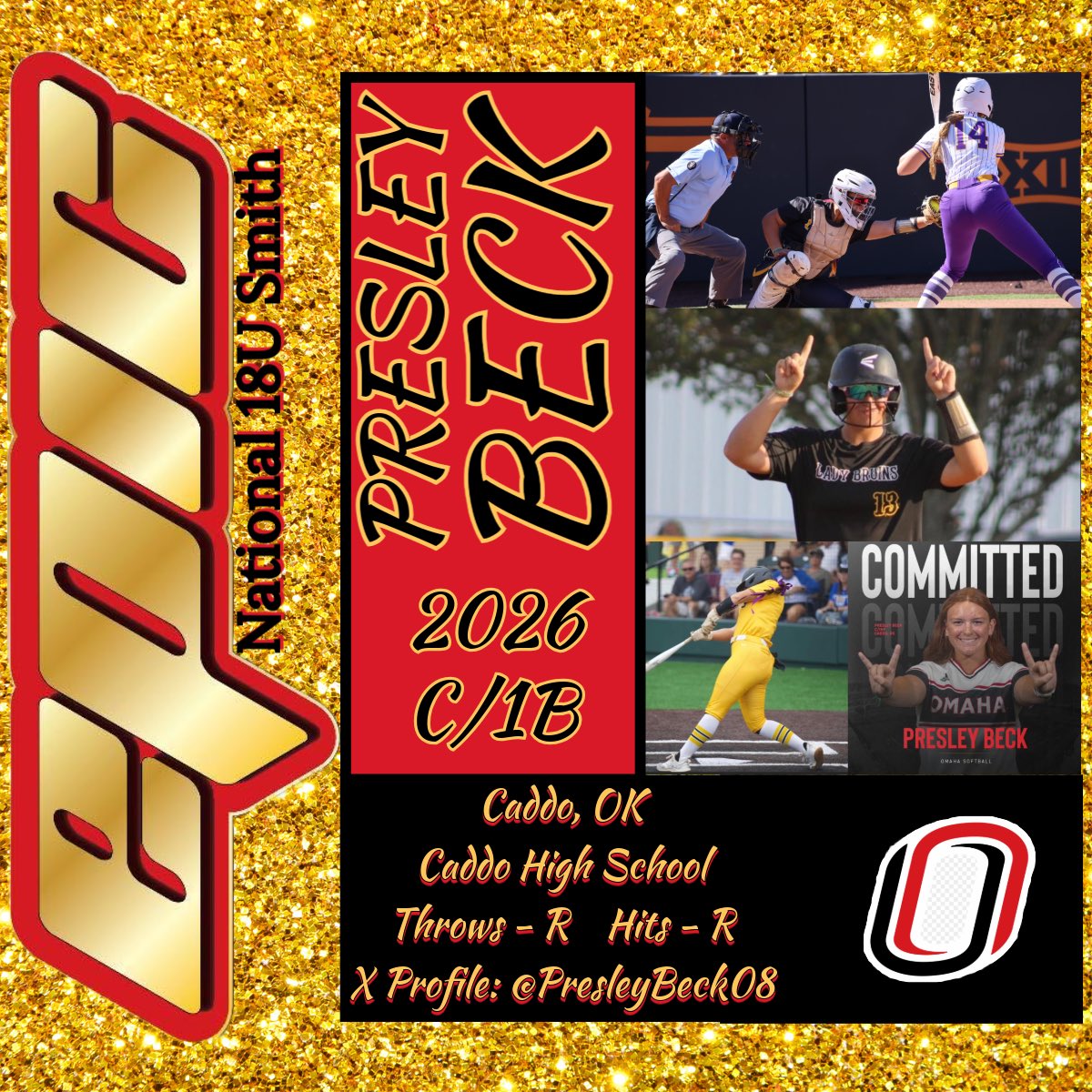 🔥NEW ADDITION🔥
♥️ Presley Beck♥️

Presley is a 2026 Catcher/1B from Caddo, OK.   She is now a SR at Caddo HS where she plays softball for the Lady Bruins. Presley is future Nebraska Omaha Lady Maverick.  We are so excited to get you in an Epic uniform and on the field with us.