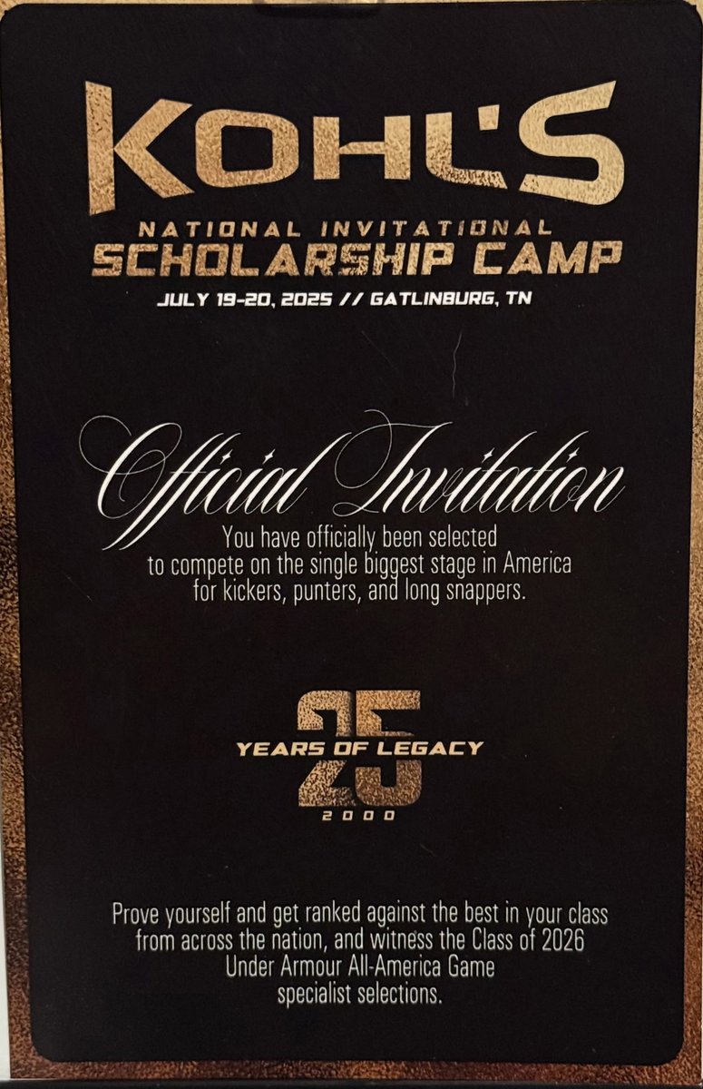 Tavis Holbin (@tholbin614) on Twitter photo I am Greatful to be rated a 3 ⭐️ long snapper after attending my first Kohl's camp and be invited to attend the Nationap Invitational Scholarship Camp. <a href="/RonTBAOL/">Ron Sowers</a> <a href="/coachpezzelle/">Matt Pezzelle</a> <a href="/PinnaclePioneer/">PINNACLE FOOTBALL 🅿️🏈</a> I am Greatful to be rated a 3 ⭐️ long snapper after attending my first Kohl's camp and be invited to attend the Nationap Invitational Scholarship Camp. <a href="/RonTBAOL/">Ron Sowers</a> <a href="/coachpezzelle/">Matt Pezzelle</a> <a href="/PinnaclePioneer/">PINNACLE FOOTBALL 🅿️🏈</a>