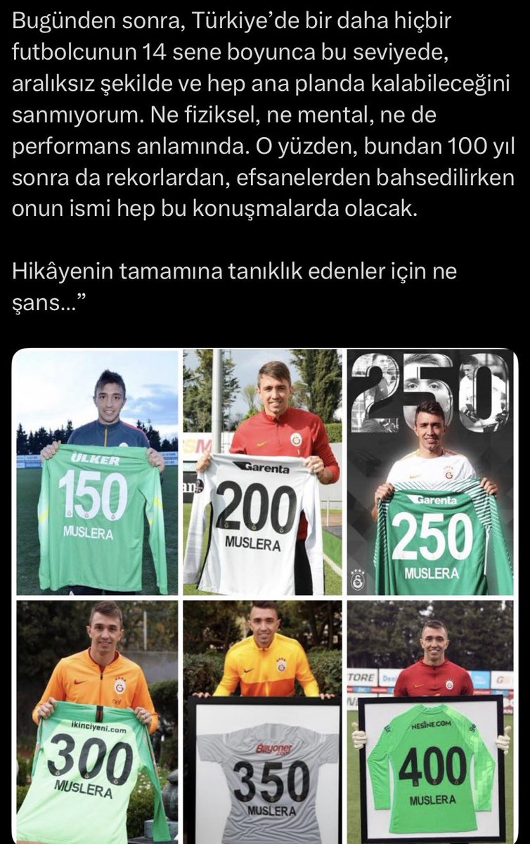Daha İyi Anlatılamazdı HOŞÇAKAL KAPTAN <a href="/1_Muslera_25/">Fernando Muslera</a> 
❤️💛
<a href="/gsarayruhu1905_/">Galatasaray Ruhu</a> 
<a href="/PesindeyizApp/">Peşindeyiz Galatasaray!</a> 
<a href="/gsarayruhu1905_/">Galatasaray Ruhu</a> 
<a href="/ultrAslan/">ultrAslan</a> 
#muslera 
#SampiyonGalatasaray 
#gülegülekaptan
#sonandamuslera
