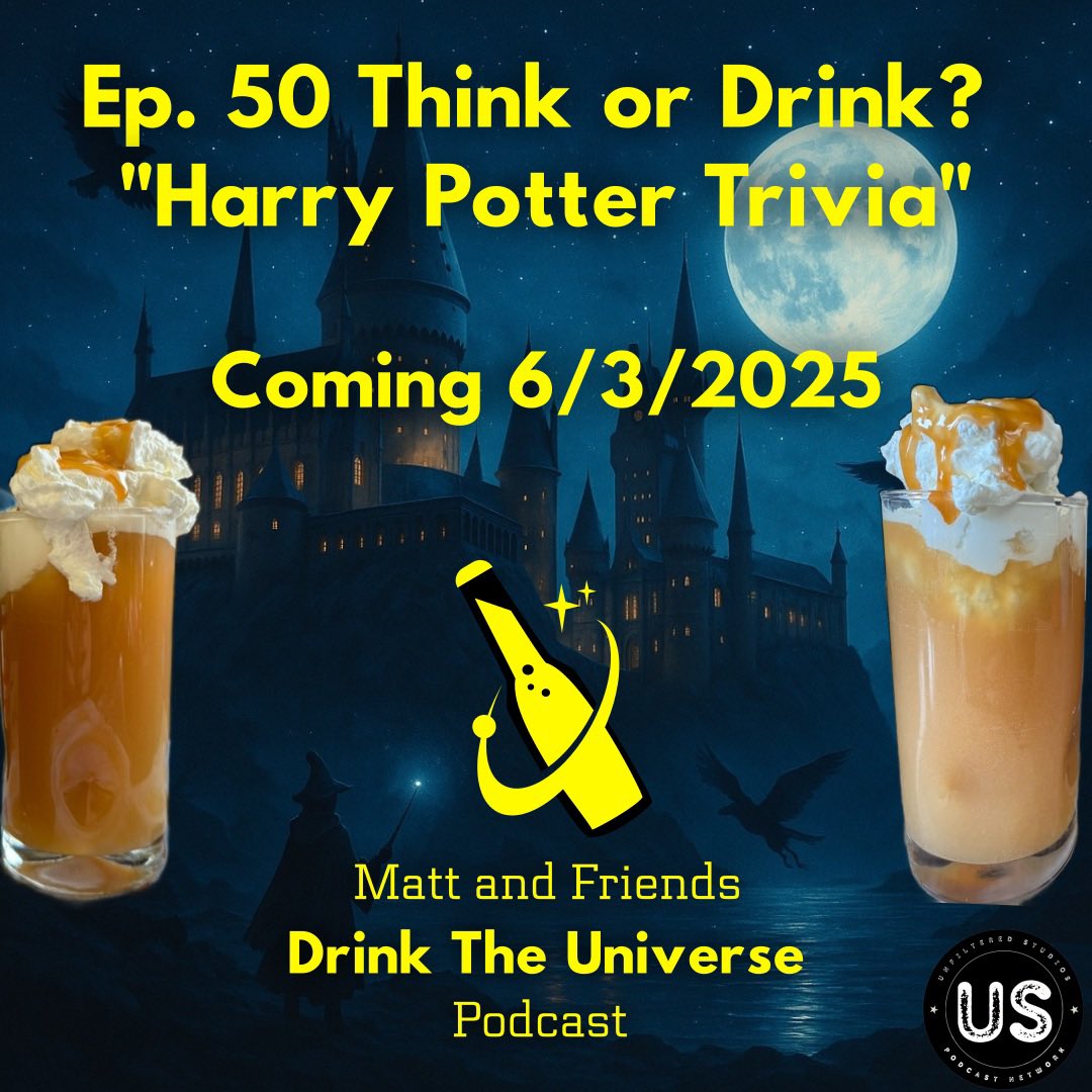 Matt And Friends Drink The Universe (@mattnfriendsdtu) on Twitter photo "Think or Drink: Harry Potter Triva" had us conjuring memories and butterbeer. Who knew movie vs. book differences would be the ultimate trivia category? Listen Tuesday to discover which of our friends emerged as the true Potter champion! <a href="/unfpod/">UNFILTERED Studios</a> "Think or Drink: Harry Potter Triva" had us conjuring memories and butterbeer. Who knew movie vs. book differences would be the ultimate trivia category? Listen Tuesday to discover which of our friends emerged as the true Potter champion! <a href="/unfpod/">UNFILTERED Studios</a>