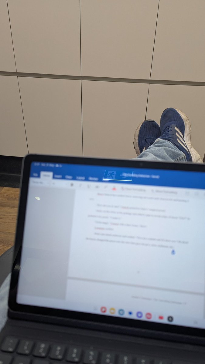 Sneaking in a few hundred words while donating plasma