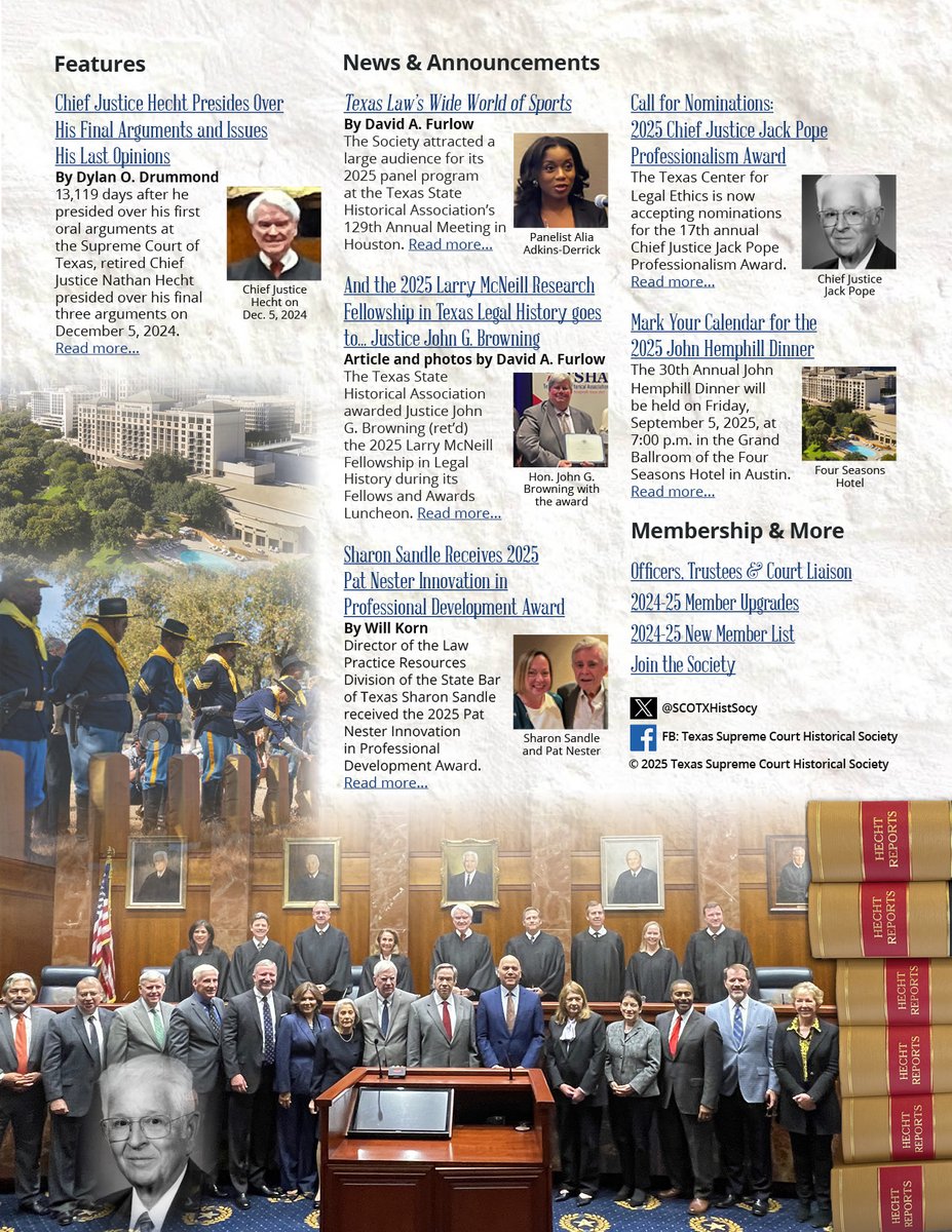 JUST RELEASED: The Spring 2025 issue of the Journal contains articles that explore legal history and celebrate legal careers. Check it out: bit.ly/3Z7IjD4