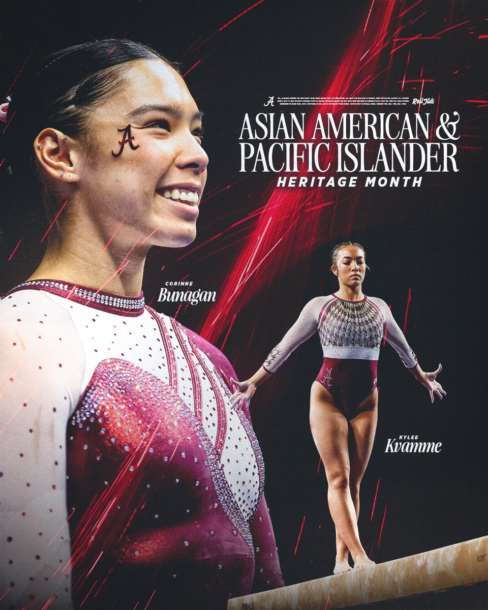 This Asian American and Pacific Islander Heritage Month, we are proud to celebrate with Corinne Bunagan and Kylee Kvamme - two of our gymnasts who represent the spirit of excellence and cultural pride every day 🫶🏽

#RollTide