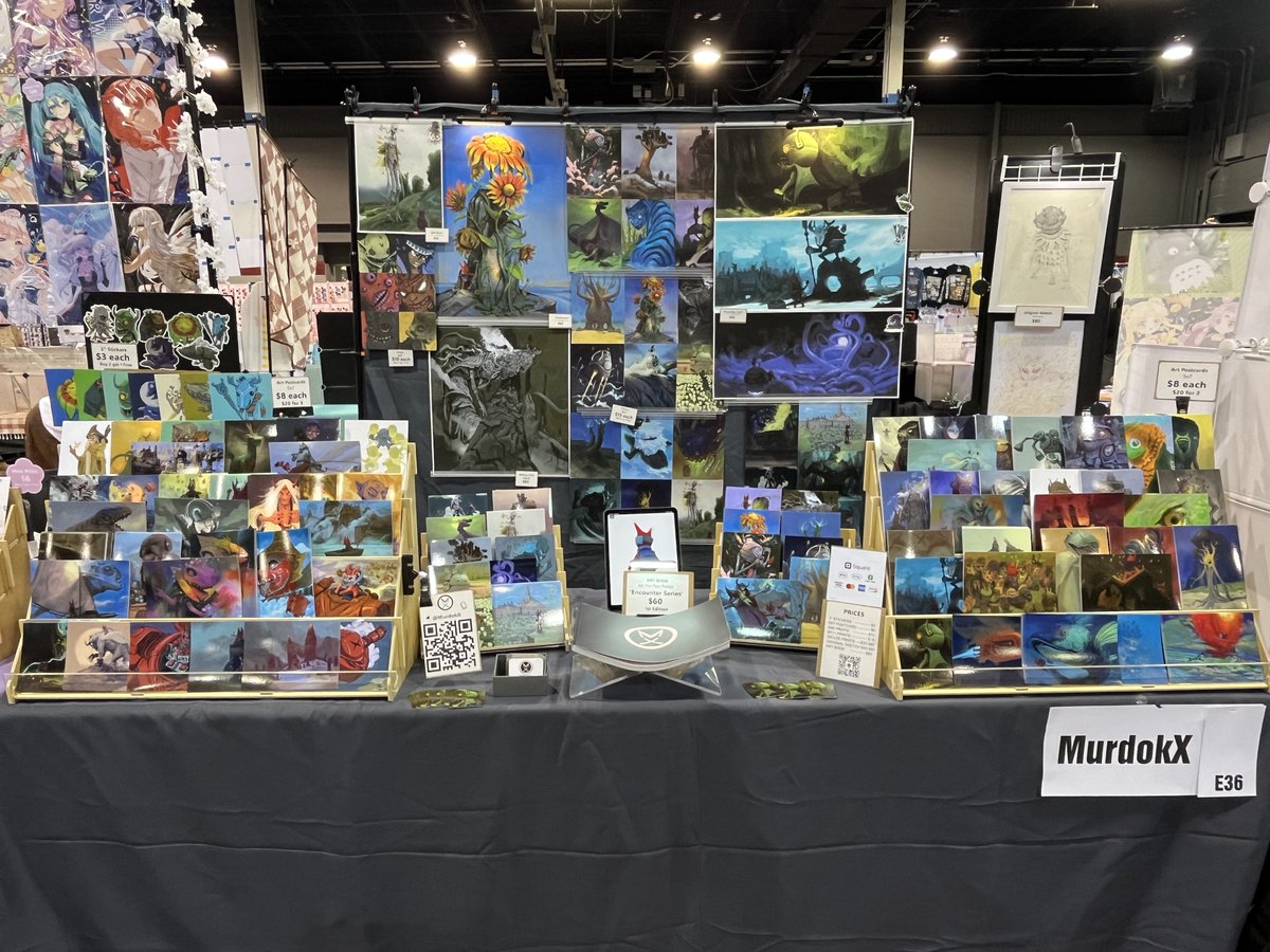 MurdokX's tweet photo. My first ACEN artist alley table, inventory in website updated! https://t.co/vW2QGAEE7w