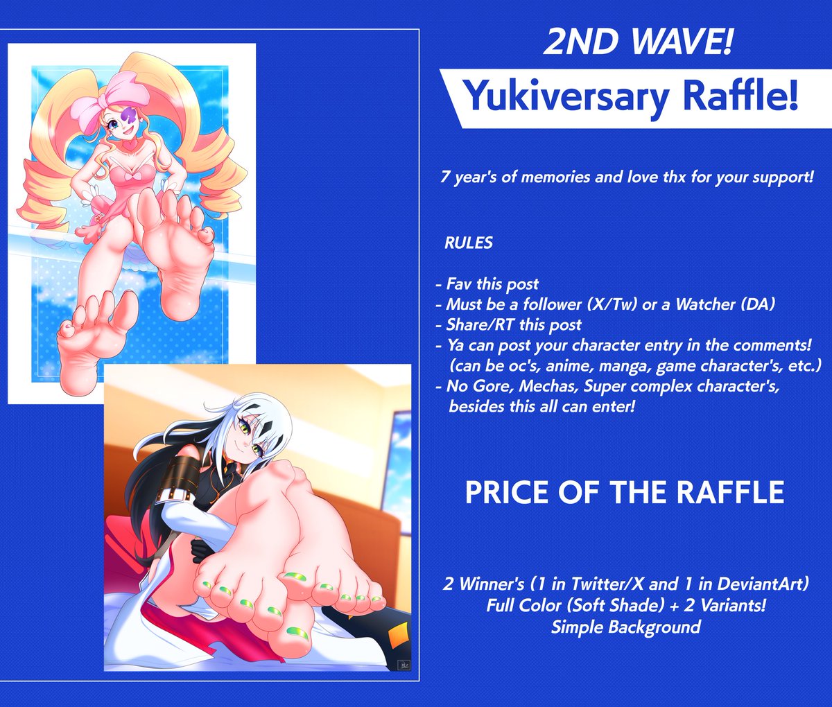 AND AGAIN! starting NOW till sunday 1, it will be open the 2nd Raffle of Yukiversary! the rules and how to enter are in the image! any doubts, just message me nwn7!

GOOD LUCK TO EVERYONE!!! AND THX FOR ALL 🫶💙!

RT Appreciated ! follow me if ya like my content (*´ω｀*)!