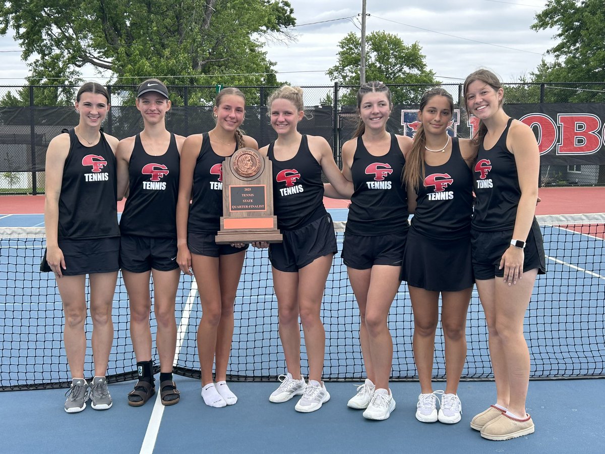 CFtigerstennis's tweet photo. Today ends a tremendous final spring tennis season for this CF team. Starting the season many counted us out and these girls proved everyone wrong! Top 8 as a team and Addison, Indre and Maddie making it to state in individuals. As a coach I couldn’t be more proud! @CFHSGoTigers https://t.co/9HJpTcEEEp