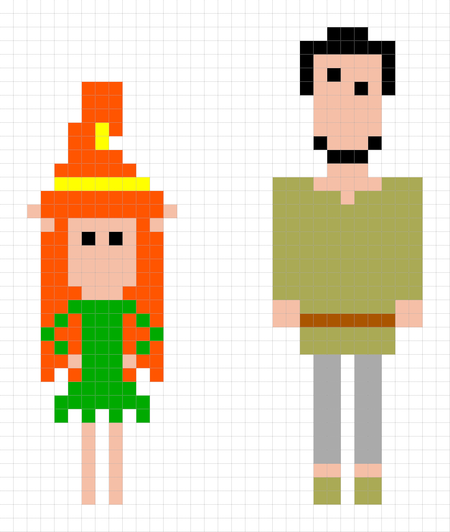 LordWolfenstein's tweet image. Elf and Human in EGA @merrivius
