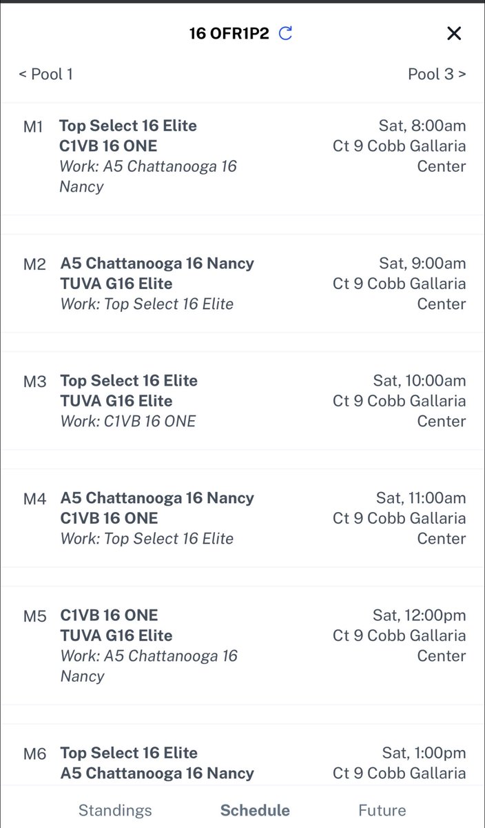 LydieVarnadore's tweet image. Southern Exposure tournament schedule! @A5Chattanooga 16-1 Nancy!