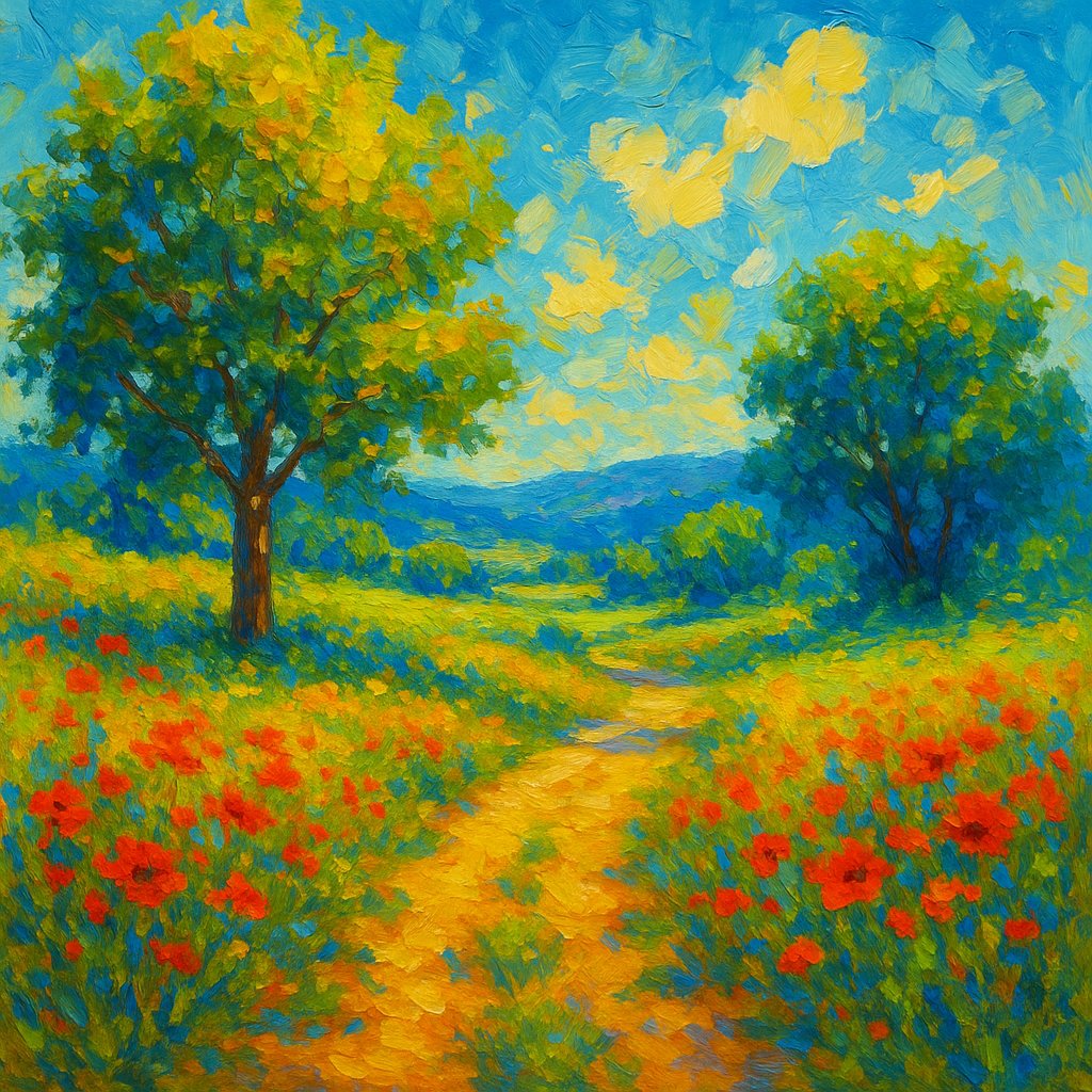 EvrennEvrimm's tweet image. #NatureLovers #SummerVibes #WanderInNature #SunshineMood #GreenEscape
#NaturePhotography #IntoTheWild #FlowerPower #WildAndFree #SkyAboveEarthBelow
#ChasingSunlight #EarthMood #NatureHeals #OutdoorLife #SeasonsOfJoy #art #painting #artist #artwork #AIart #AIArtistCommunity #paint