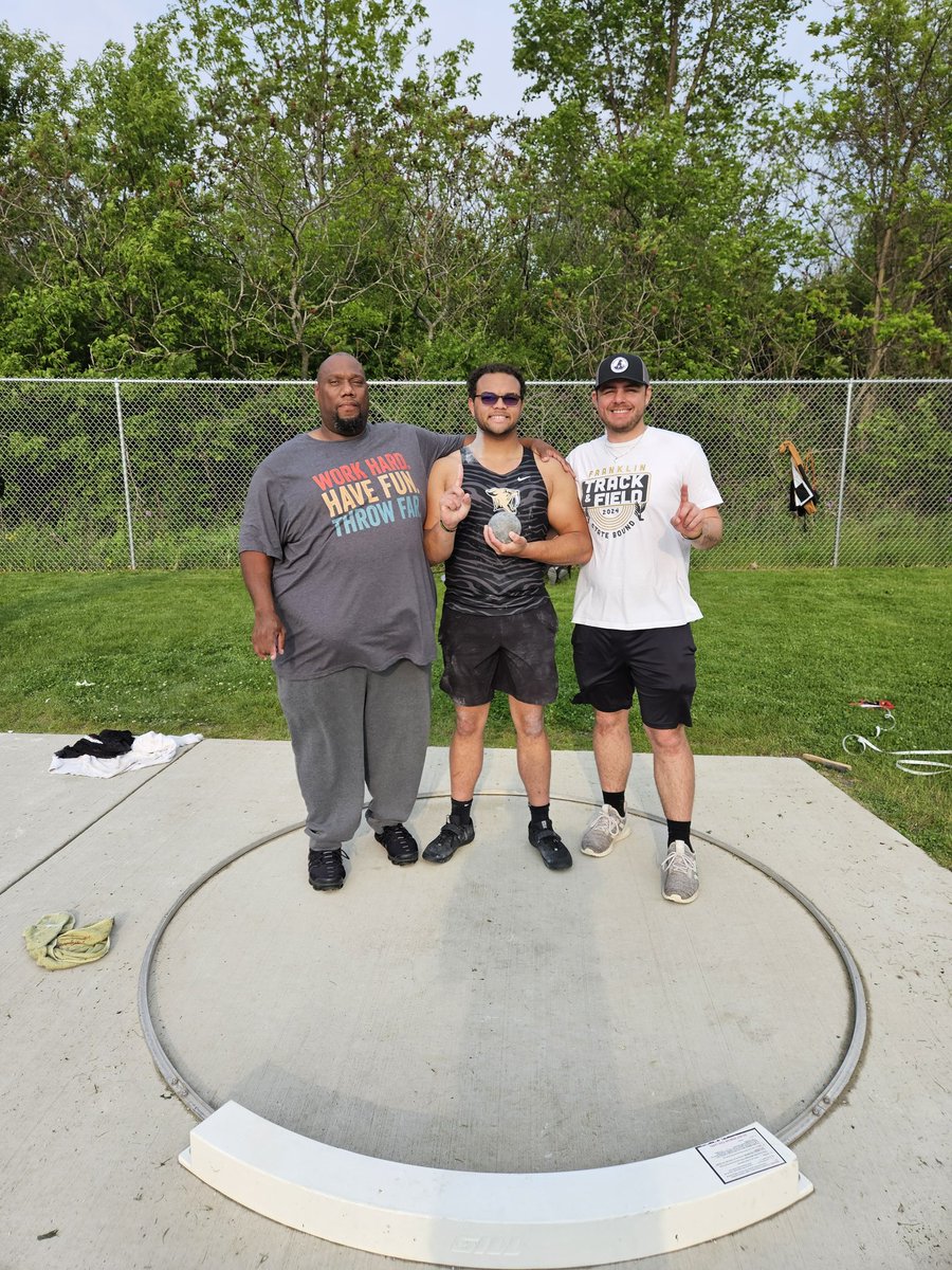 Defending his sectional shot title with his 57-3!