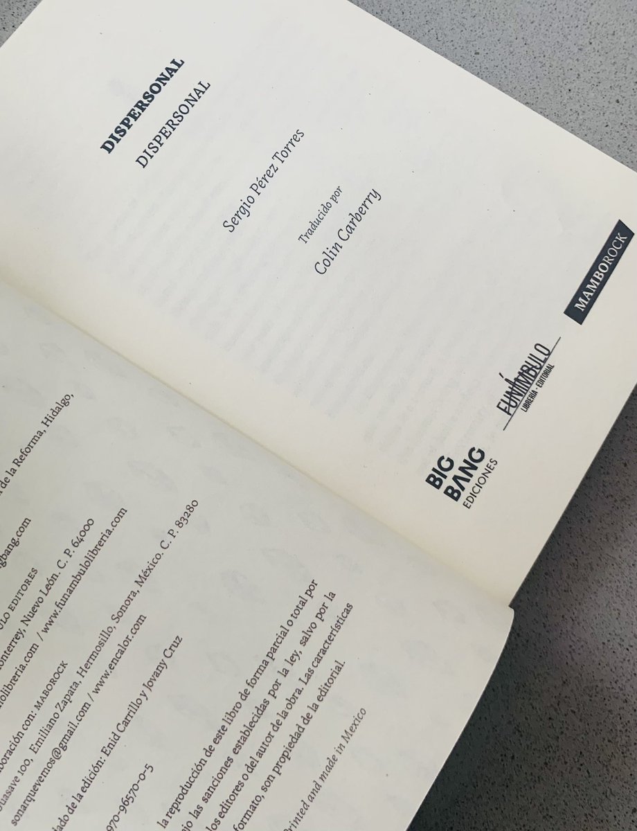 FunambuloL's tweet image. Dispersonal, de Sergio Pérez Torres, es la primera coedición en la que participamos, y sirva este post para recordarles que ya pueden hacer su preventa a precio especial, ya que en unos días este librazo entra a imprenta 🙌😊

funambulolibreria.com/producto/preve…