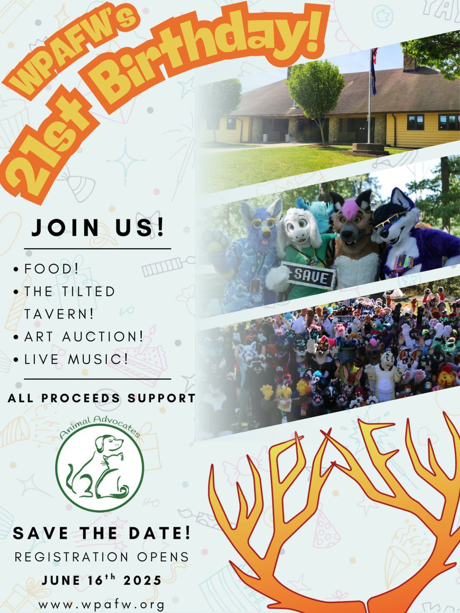 Happy Friday Fluffy Folks! We have an exciting announcement for you all: It’s WPAFW’s 21st birthday this year - and our Super Sponsor event is going to be an absolute bash to celebrate this monumental occasion!