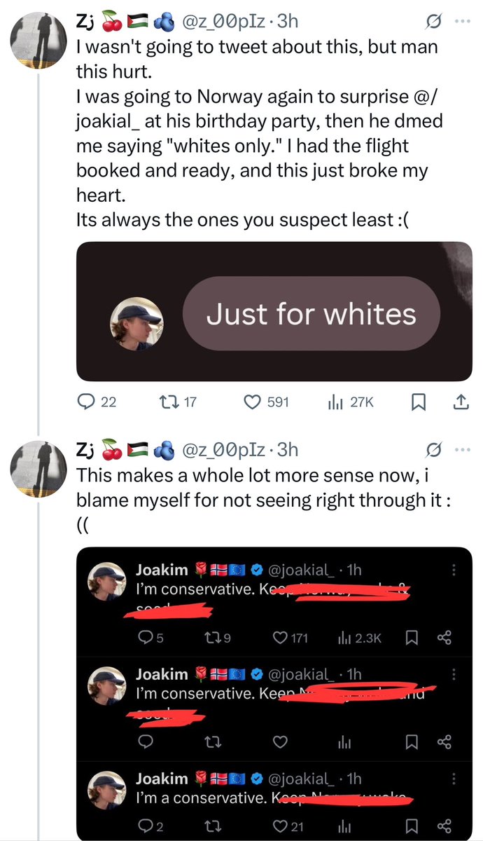 "but we both hate Jews so much 😭😭😭😭😭😭😭 ooooo"
