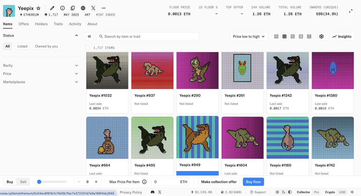 Yeepix NFTs tweet media