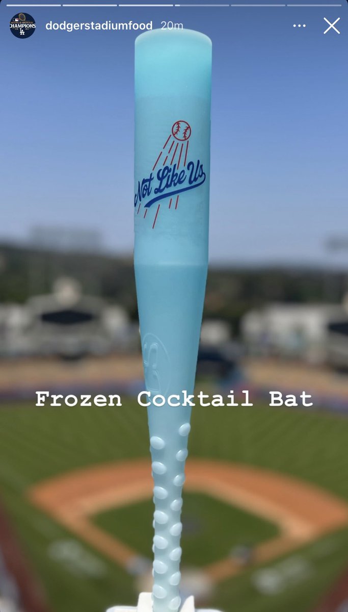‘Not Like Us’ Frozen Cocktail Bat for the Dodgers vs Yankees series.🔥