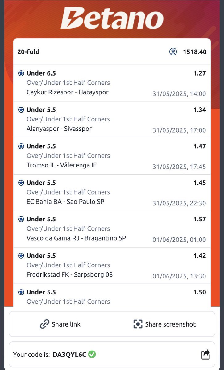 DavsmartMEDIA_1's tweet image. Let’s go again 
#Code1 = DA3QYL6C - 1.5k odds
#Code 2 = 9P8VKSHE - 300 odds
#Code3 = PM99WSLV - 160 oddd

We pray for 🍀🍀🍀🍀🍀
@_tru_faith @Dc_Sunnyfresh @Lucas_bets1