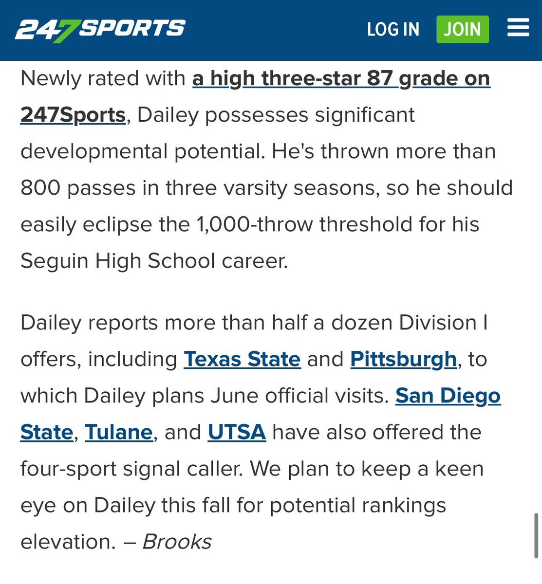 Corey Dailey (@dailey4corey) on Twitter photo Grateful to be recognized and rated a 3 STAR ⭐️ by <a href="/247Sports/">247Sports</a> !! Let’s Work!!!
<a href="/JScruggs247/">Jordan Scruggs</a> <a href="/gabrieldbrooks/">Gabe Brooks</a> <a href="/MikeRoach247/">Mike Roach</a> <a href="/247Hudson/">Hudson Standish</a> Grateful to be recognized and rated a 3 STAR ⭐️ by <a href="/247Sports/">247Sports</a> !! Let’s Work!!!
<a href="/JScruggs247/">Jordan Scruggs</a> <a href="/gabrieldbrooks/">Gabe Brooks</a> <a href="/MikeRoach247/">Mike Roach</a> <a href="/247Hudson/">Hudson Standish</a>