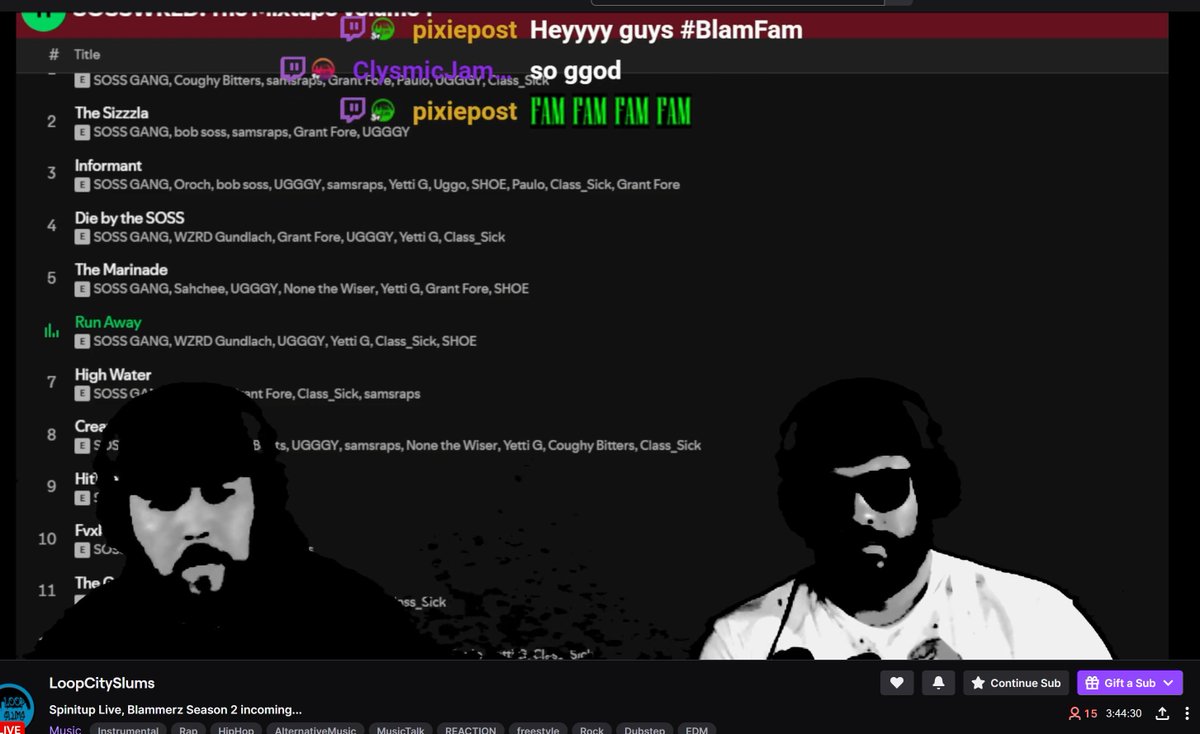 WZRD Gundlach (@wzrdship) on Twitter photo Now spinning "Run Away" from the <a href="/DreamSossMedia/">Dream Soss Media</a> SOSSGANG Vol 1 Mixtape, produced by me live on SpinItUp with <a href="/LoopCitySlums/">Formaldehyde Slums</a> and <a href="/burnzboy21/">lord slums</a> 🫡 Now spinning "Run Away" from the <a href="/DreamSossMedia/">Dream Soss Media</a> SOSSGANG Vol 1 Mixtape, produced by me live on SpinItUp with <a href="/LoopCitySlums/">Formaldehyde Slums</a> and <a href="/burnzboy21/">lord slums</a> 🫡