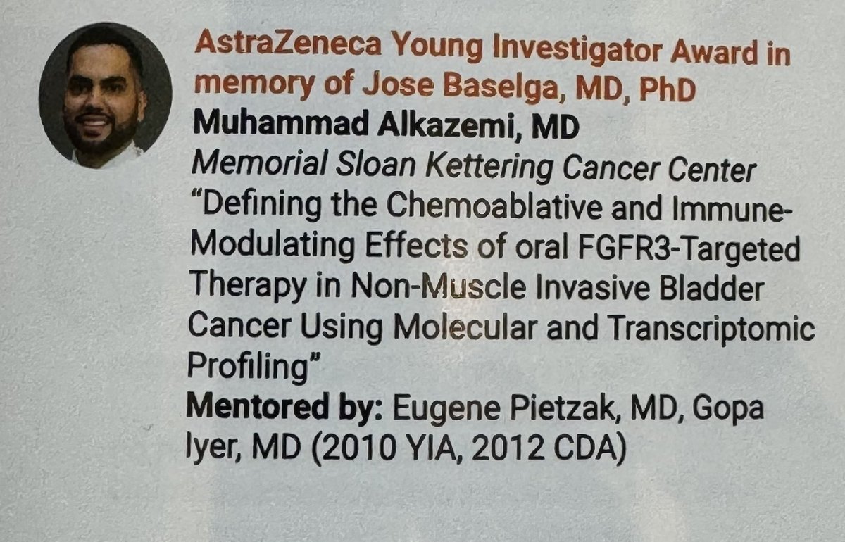 M. Hassan Alkazemi MD MS (@alkazemimd) on Twitter photo Humbled and honored to be among this year’s <a href="/ConquerCancerFd/">Conquer Cancer, the ASCO Foundation</a> YIA grant recipients. Indebted to my mentors — Dr. <a href="/eugene_pietzak/">Eugene Pietzak</a> , Dr. <a href="/IyerGopa/">Gopa Iyer</a> , and the team at <a href="/UrologyMSK/">UrologyMSK</a> <a href="/MSKCancerCenter/">Memorial Sloan Kettering Cancer Center</a> — for their unwavering guidance and support. Excited for the future #ASCO25 Humbled and honored to be among this year’s <a href="/ConquerCancerFd/">Conquer Cancer, the ASCO Foundation</a> YIA grant recipients. Indebted to my mentors — Dr. <a href="/eugene_pietzak/">Eugene Pietzak</a> , Dr. <a href="/IyerGopa/">Gopa Iyer</a> , and the team at <a href="/UrologyMSK/">UrologyMSK</a> <a href="/MSKCancerCenter/">Memorial Sloan Kettering Cancer Center</a> — for their unwavering guidance and support. Excited for the future #ASCO25