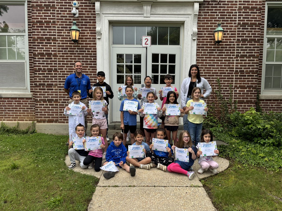 Congratulations to the Middletown Village Students of the Month for the month of May! These students were recognized for exemplifying the value of #Friendship ! #MTPSPride #MVSGriffins