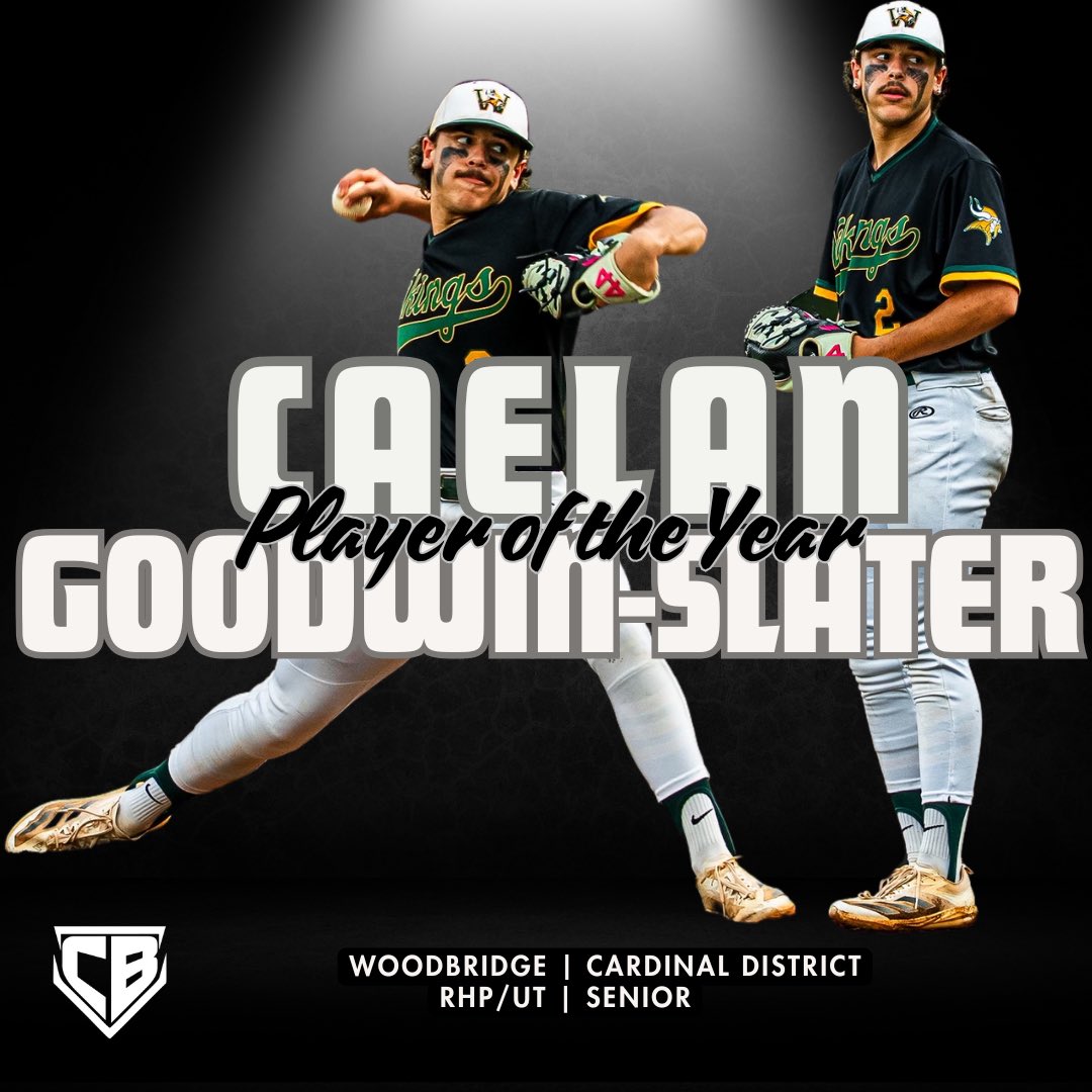 colangelobaseball (@colangelobasbll) on Twitter photo Congratulations to our guy Caelan Goodwin-Slater (<a href="/CaelanGS25/">Caelan Goodwin-Slater</a>)! โพ๏ธ Named Cardinal District Player of the Year โ well deserved. ๐ช๐
<a href="/PrepBaseballVA/">Prep Baseball Virginia/DC</a> <a href="/VarsityVirgini1/">Virginia Varsity Baseball</a> <a href="/kwhitts26/">Kyle Whitten</a> <a href="/WDBGbaseball/">Woodbridge Baseballโข๏ธ</a> Congratulations to our guy Caelan Goodwin-Slater (<a href="/CaelanGS25/">Caelan Goodwin-Slater</a>)! โพ๏ธ Named Cardinal District Player of the Year โ well deserved. ๐ช๐
<a href="/PrepBaseballVA/">Prep Baseball Virginia/DC</a> <a href="/VarsityVirgini1/">Virginia Varsity Baseball</a> <a href="/kwhitts26/">Kyle Whitten</a> <a href="/WDBGbaseball/">Woodbridge Baseballโข๏ธ</a>