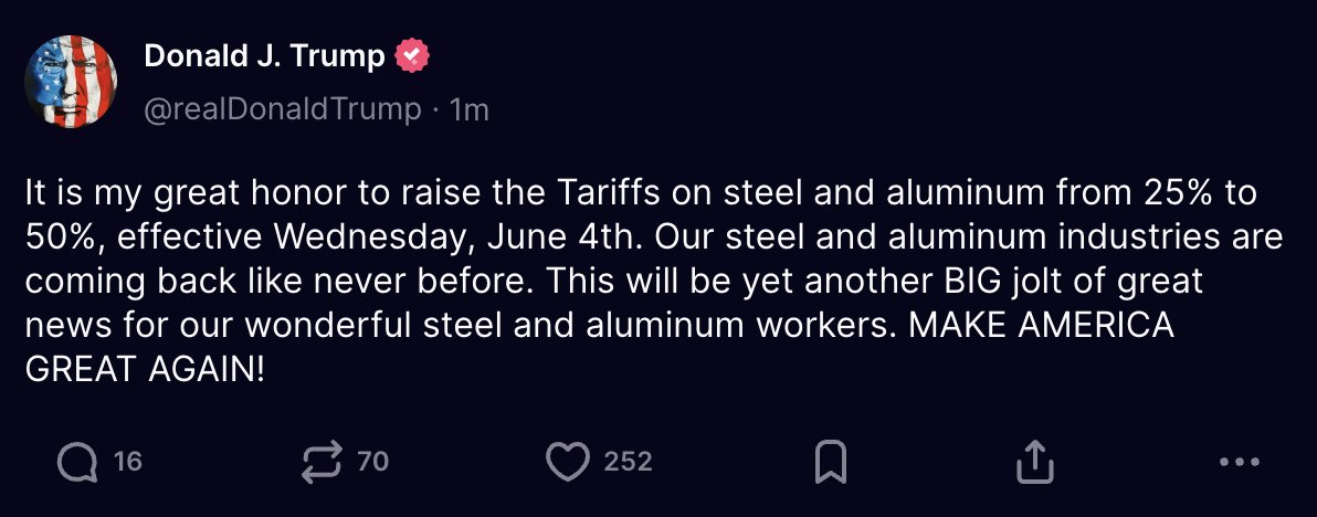 π¨ BREAKING: "Trump Annuncia Aumento Storico dei Dazi su Acciaio e Alluminio: Un 'Grande Onore' per il Presidente"