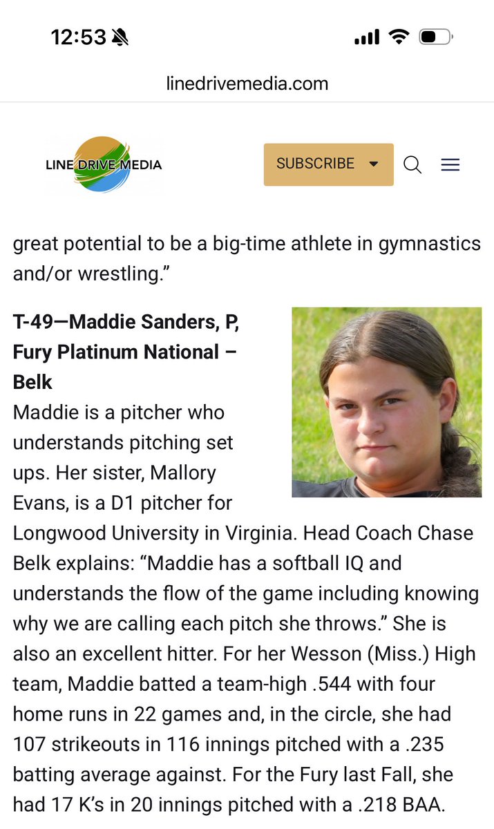 Maddie Sanders (@maddoggsanders) on Twitter photo Thanks <a href="/LineDsoftball/">Line Drive Media</a> for ranking me #49 overall nationally in the class of 2028 and congratulations to everyone. <a href="/FuryPlatNatBelk/">Fury Platinum National Belk</a> <a href="/FuryPlatinum/">FuryPlatinumSoftballClub</a> <a href="/BeThatPlayer1/">Be That Player</a> Thanks <a href="/LineDsoftball/">Line Drive Media</a> for ranking me #49 overall nationally in the class of 2028 and congratulations to everyone. <a href="/FuryPlatNatBelk/">Fury Platinum National Belk</a> <a href="/FuryPlatinum/">FuryPlatinumSoftballClub</a> <a href="/BeThatPlayer1/">Be That Player</a>