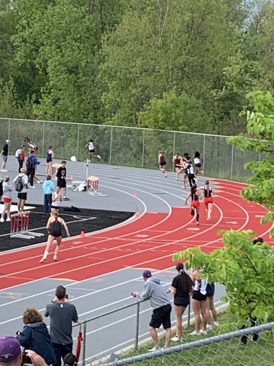 Muskego’s Ellie Van Tholen and Kylie Kutner running strong to help the lady Warriors advance to State in the 4x200!