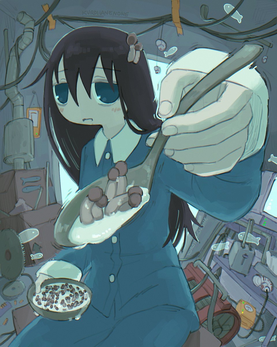 kurohanenone's tweet image. I had a dream that, from the perspective of Big Sis, Shijima was shakily spoonfeeding me baked shimejis suspended in cold kefir. The shimejis were all paired and had a resemblance to intertwined human effigies.
#シメジシミュレーション
#shimejisimulation