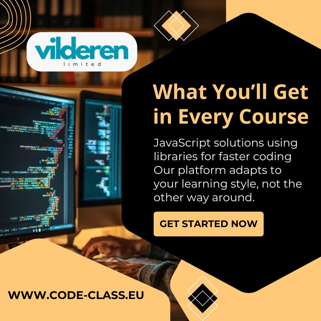 VilderenLtd's tweet image. JavaScript solutions using libraries for faster coding
Our platform adapts to your learning style, not the other way around. #CodingFeatures #OnlineCourses