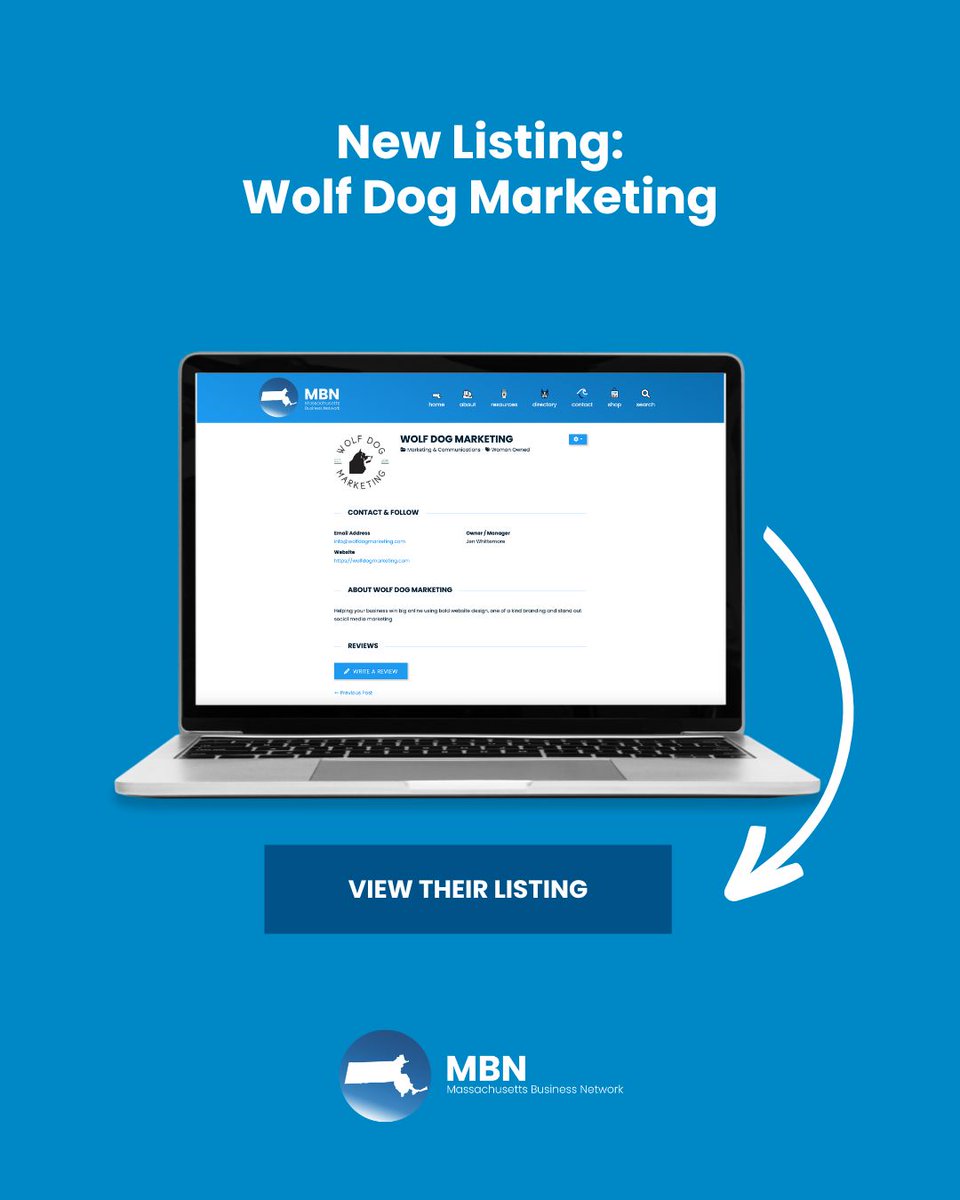 👋 New Listing Spotlight: Wolf Dog Marketing in Natick, MA

If you're looking for support with web design, branding, and social media management, be sure to check out Wolf Dog Marketing's listing in our directory! 🔎 massachusettsbusinessnetwork.com/directory/list…