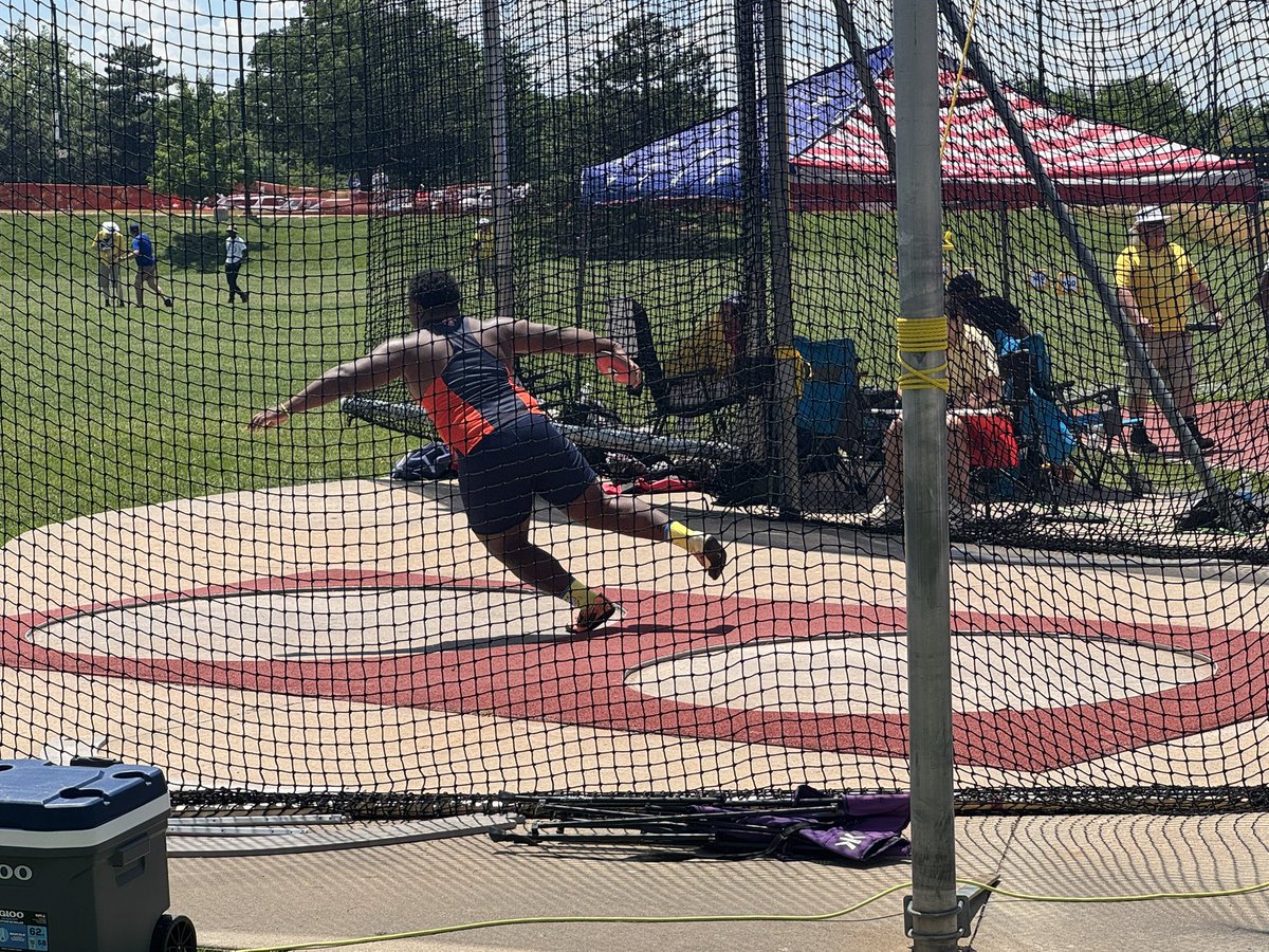 Devion is the first Hawk in action today at the KSHSAA Track &amp; Field Championships with his first attempt in the discus.  <a href="/OlatheEastTrack/">OE Track & Field</a> <a href="/OlatheEastHawks/">Olathe East High School</a>