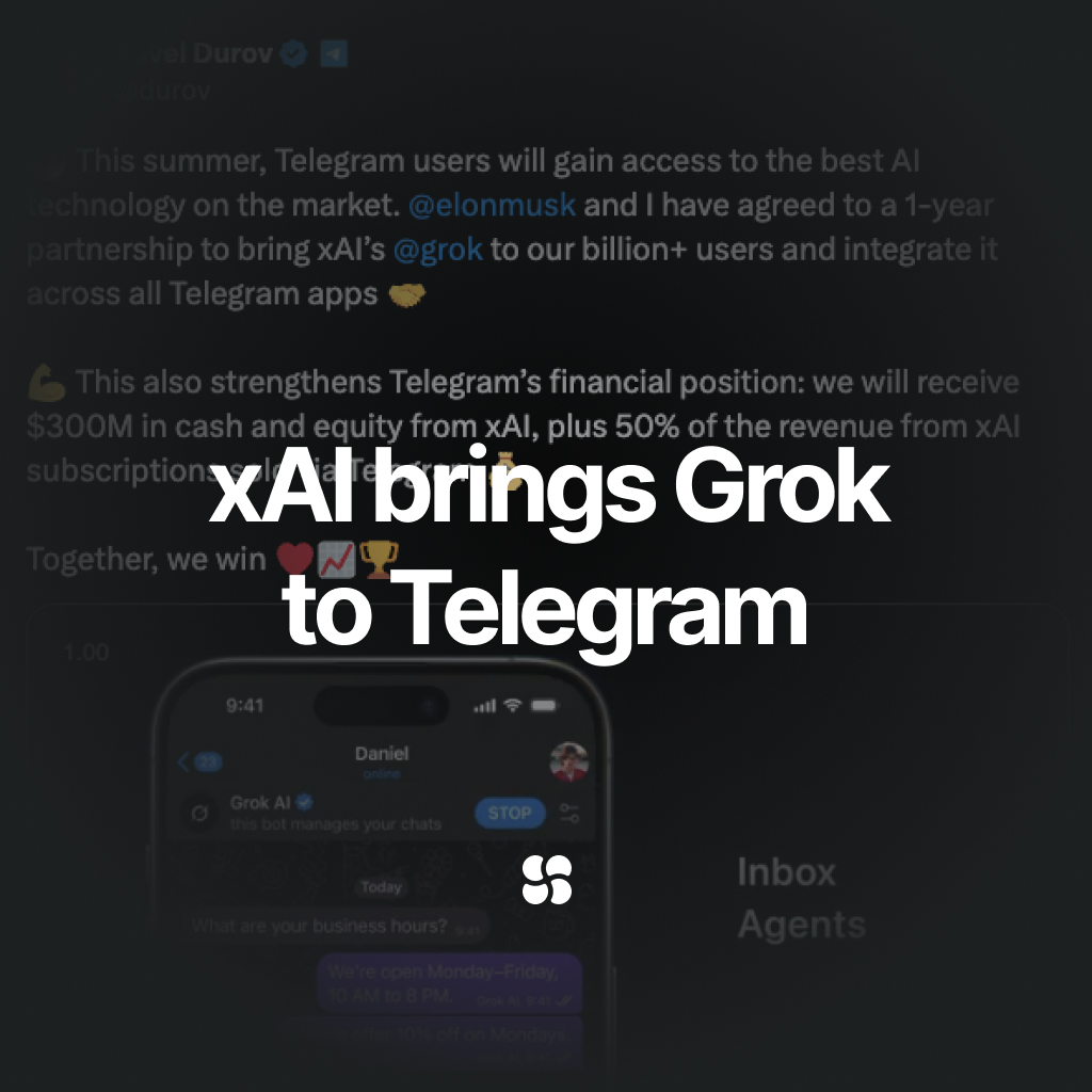 Top AI news today:

Grok on Telegram: Elon Musk's xAI just struck a 1-year deal with Telegram, bringing its Grok chatbot to over a billion messaging app users this summer in exchange for $300M and a revenue-sharing agreement.