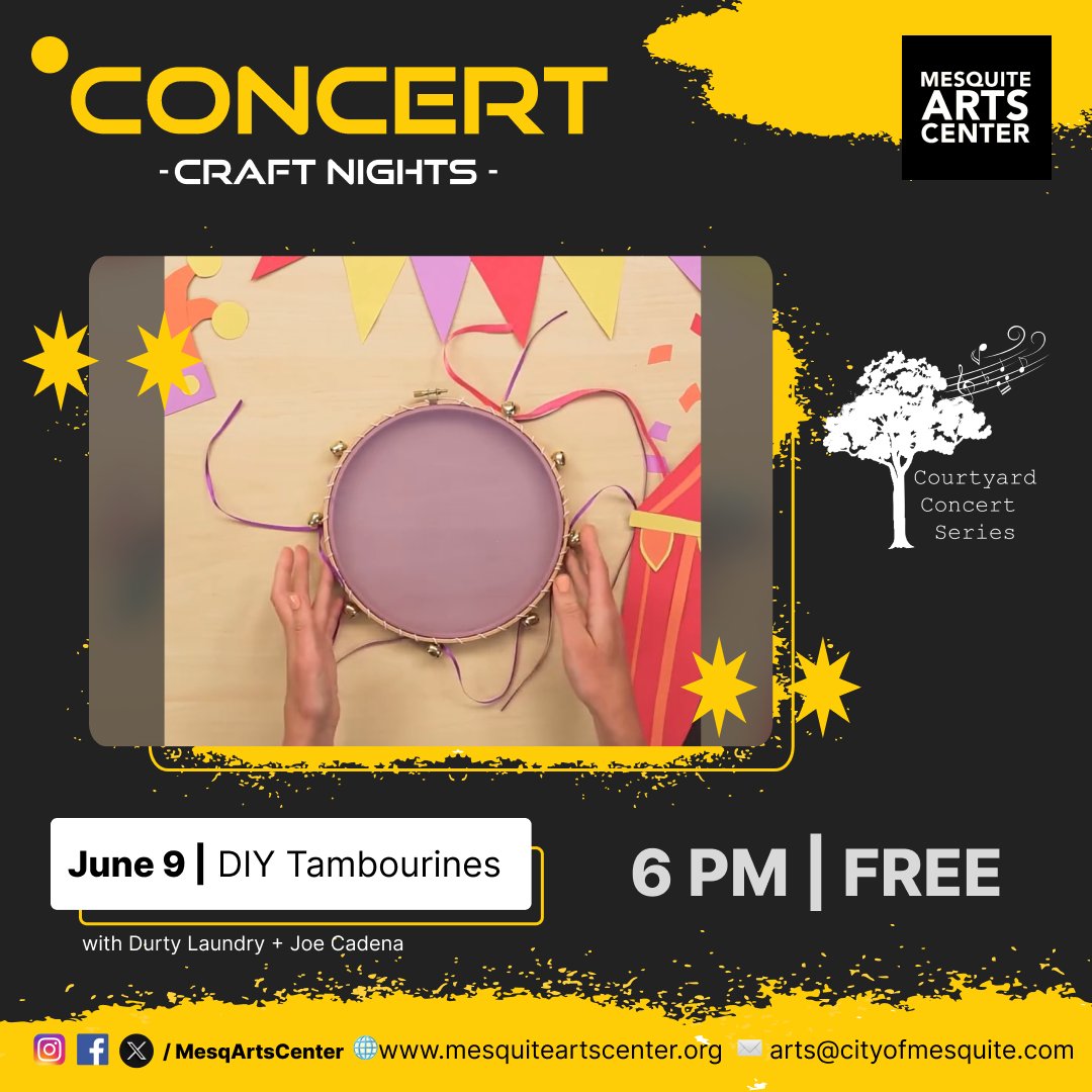 In May, we advertised this event, but had to change it to June 9.  Please register here to let us know that you are coming :)

mesquiteartscenter.org/events/2025/ju…