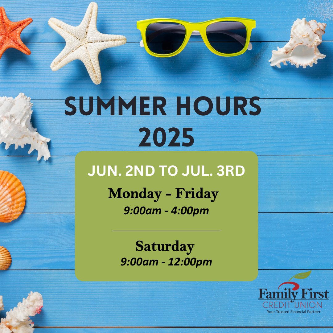 Please be mindful of this change as we shift into our summer hours starting Monday June 2nd! #Since1930