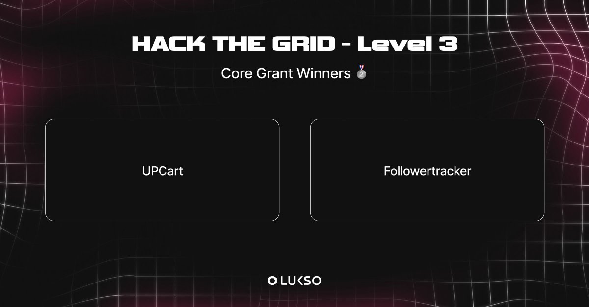 LUKSO (@lukso_io) on Twitter photo <a href="/DeliquifiedLabs/">Deliquified Labs</a> <a href="/0xsoul_com/">0xSoul</a> 🥈 CORE GRANT WINNERS
Upcart by <a href="/UPCart_io/">UPCart.io</a>
Create and manage online stores using UPs, with onchain payments and storefront customization.
↳ profile.link/upcart@4275
Followertracker by <a href="/braveuniverseup/">Brave Universe</a>
Track and manage your UP social connections.
↳ profile.link/followertracke… <a href="/DeliquifiedLabs/">Deliquified Labs</a> <a href="/0xsoul_com/">0xSoul</a> 🥈 CORE GRANT WINNERS
Upcart by <a href="/UPCart_io/">UPCart.io</a>
Create and manage online stores using UPs, with onchain payments and storefront customization.
↳ profile.link/upcart@4275
Followertracker by <a href="/braveuniverseup/">Brave Universe</a>
Track and manage your UP social connections.
↳ profile.link/followertracke…