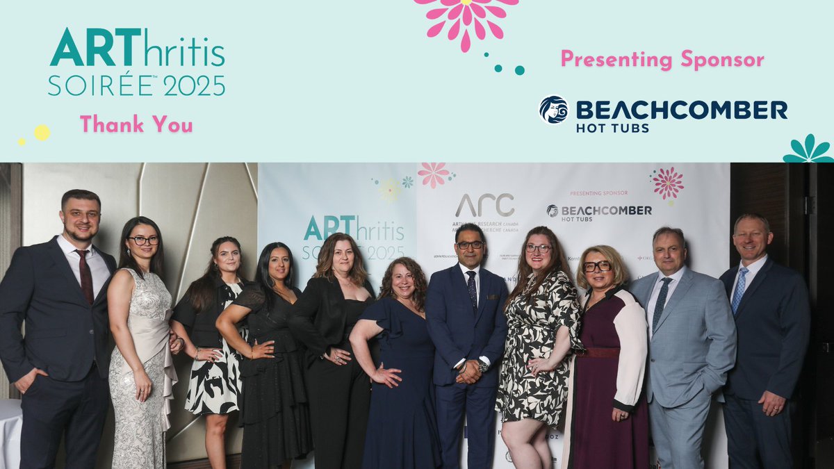 Arthritis Research Canada (@arthritis_arc) on Twitter photo We would like to thank <a href="/beachcombertubs/">Beachcomber Hot Tubs</a> for it's support of life-changing #ArthritisResearch as Presenting Sponsor of the 2025 ARThritis Soirée. Learn more: ow.ly/2v0w50W1gmg We would like to thank <a href="/beachcombertubs/">Beachcomber Hot Tubs</a> for it's support of life-changing #ArthritisResearch as Presenting Sponsor of the 2025 ARThritis Soirée. Learn more: ow.ly/2v0w50W1gmg
