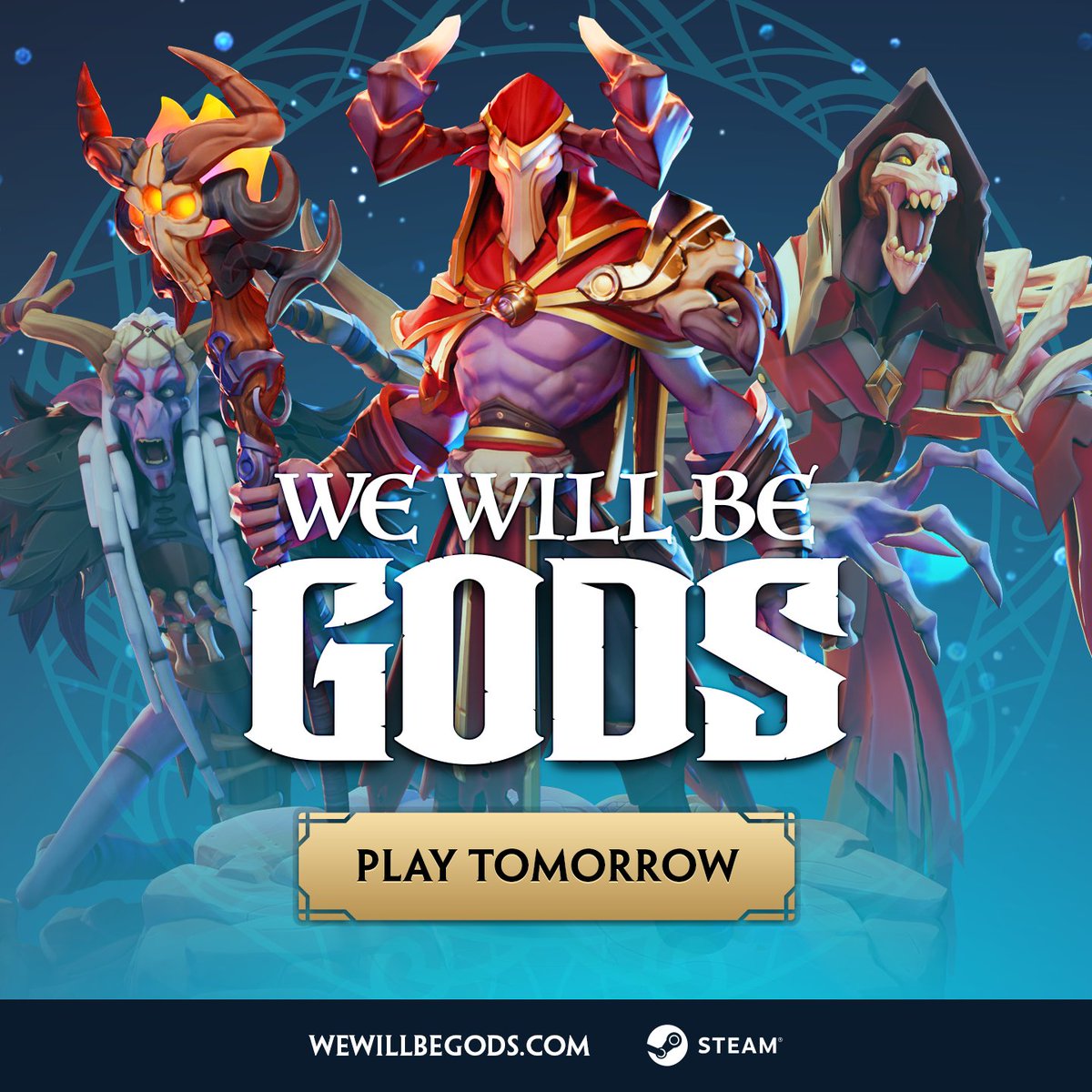 WeWillBeGods_'s tweet photo. We Will Be Gods is BACK! ⚔️🔥
The towers fall — the battlefield goes wide open.
Five kingdoms clash with no towers—just spells and 3 hours of pure chaos.💥
Are you ready to fight?
Log in and claim your place!

#wewillbegods #gaming #newgame #alpha #playtest #strategygame https://t.co/0QJtEvDEEo