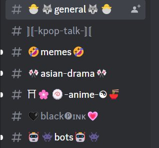 Yk the server bout to be dogshit when the channels look like this