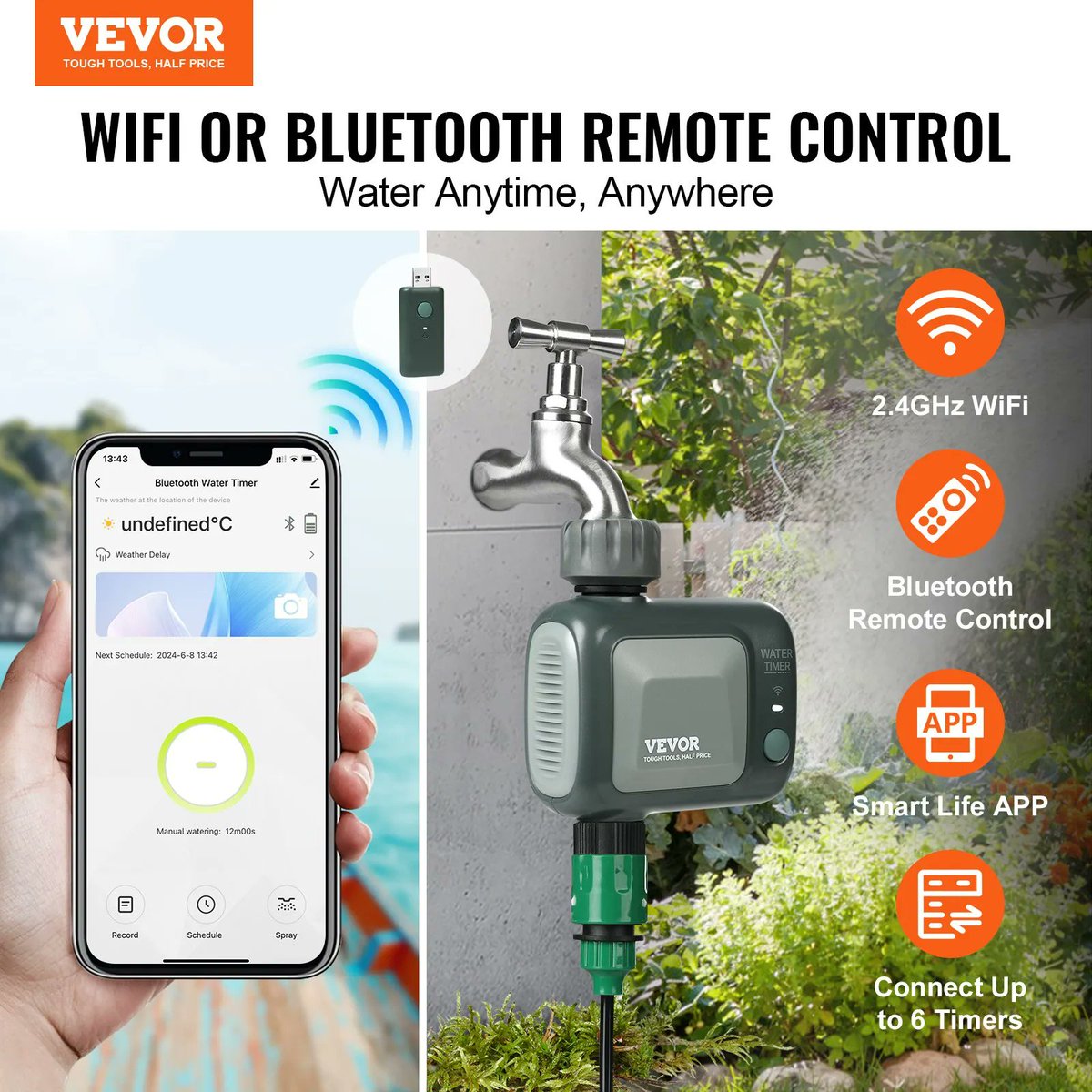 nahidofficial58's tweet photo. Quick and Informative
💧Automate your garden!
The VEVOR WiFi Sprinkler Timer works with Alexa/Google, has Bluetooth + App control, and is IPX6 waterproof.
Save water, save time, and get full control wherever you are.
🛒 Shop now → https://t.co/NYkpkztGmM
#tradyshop #usamarket https://t.co/omOCN8aRR8