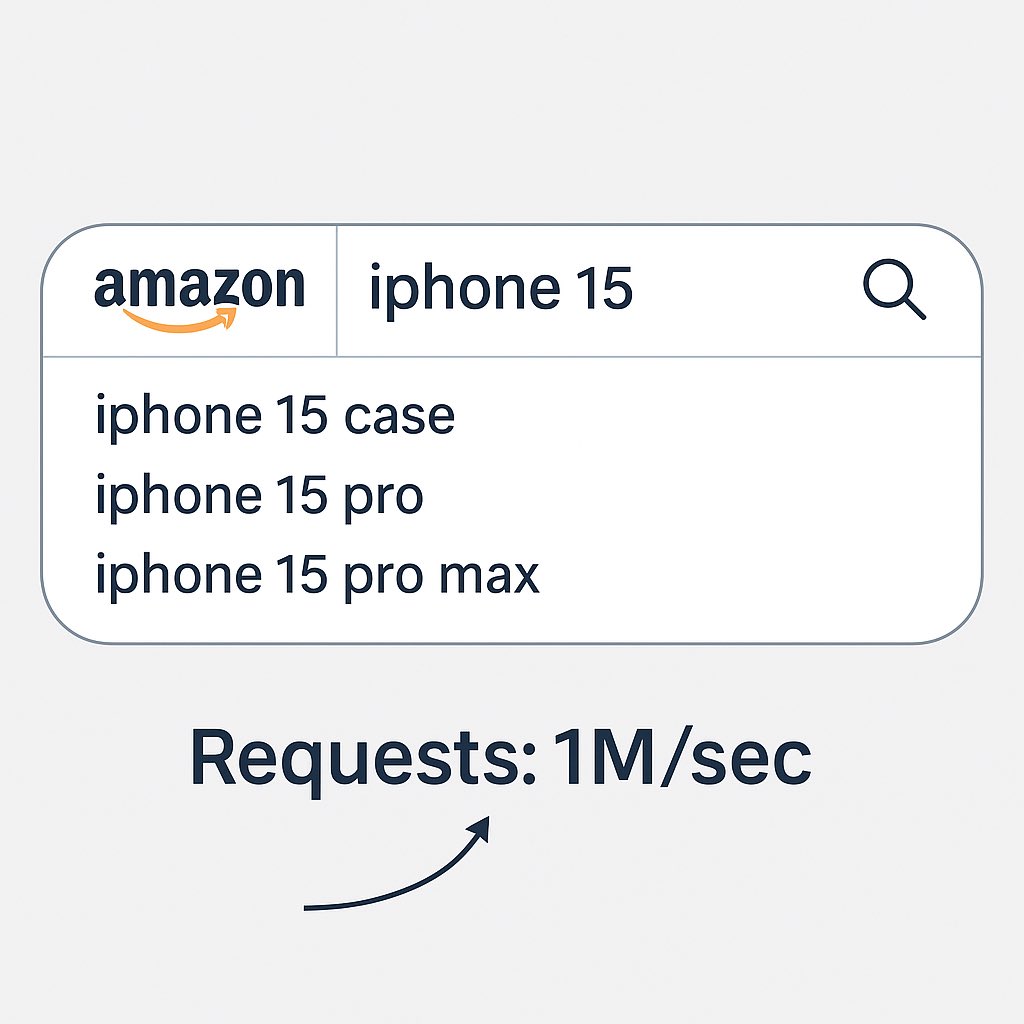 Give me 2 minutes, 

I’ll explain how Amazon’s search bar handles million even billions of searches

So when I search for “iPhone 15” on Amazon, my query first goes through a load balancer to the nearest data center. It hits an API Gateway, which routes it to the Search Service.