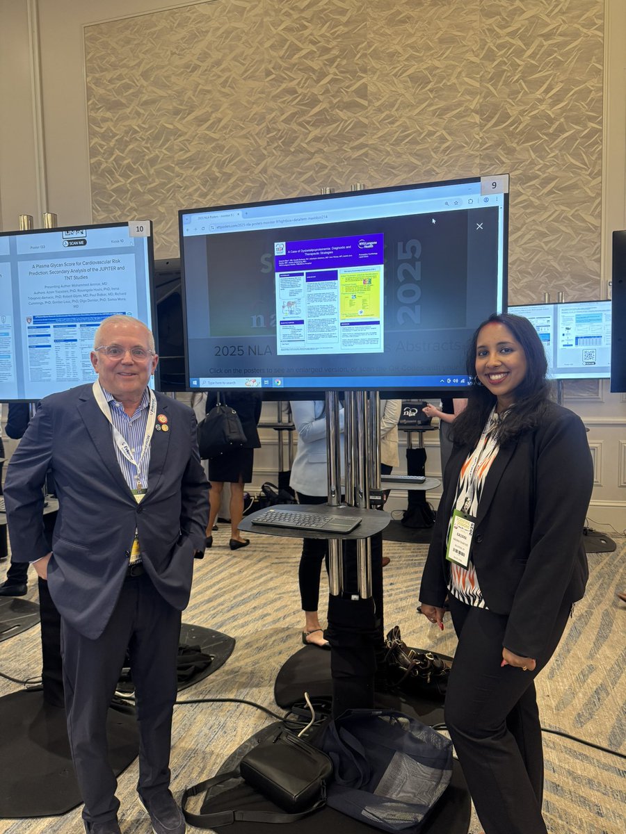 Kalyani Dhar (@kalyani_dhar) on Twitter photo Honored to present on dysbetalipoproteinemia at NLA 2025 with <a href="/lipiddoc/">Dr. James Underberg</a> as my mentor!
#nla2025 #nyucvdprevent #lipids Honored to present on dysbetalipoproteinemia at NLA 2025 with <a href="/lipiddoc/">Dr. James Underberg</a> as my mentor!
#nla2025 #nyucvdprevent #lipids