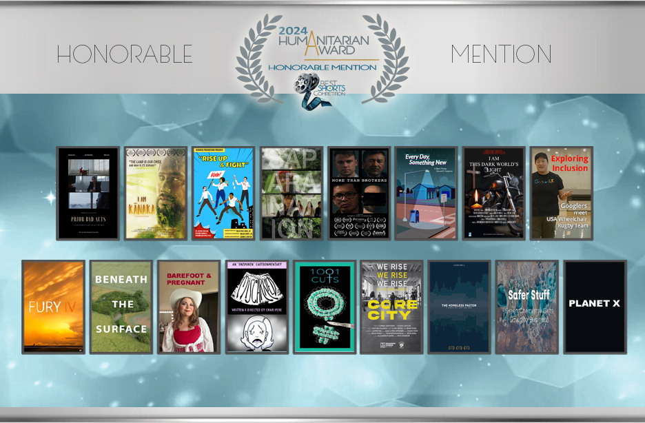 CONGRATULATIONS to all the 2024 Best Shorts Humanitarian Award Winners! The Judges are honored to present this significant award to these deserving filmmakers! We salute you and your desire to bring change to the world through excellent filmmaking!

bestshorts.net/humanitarian-a…