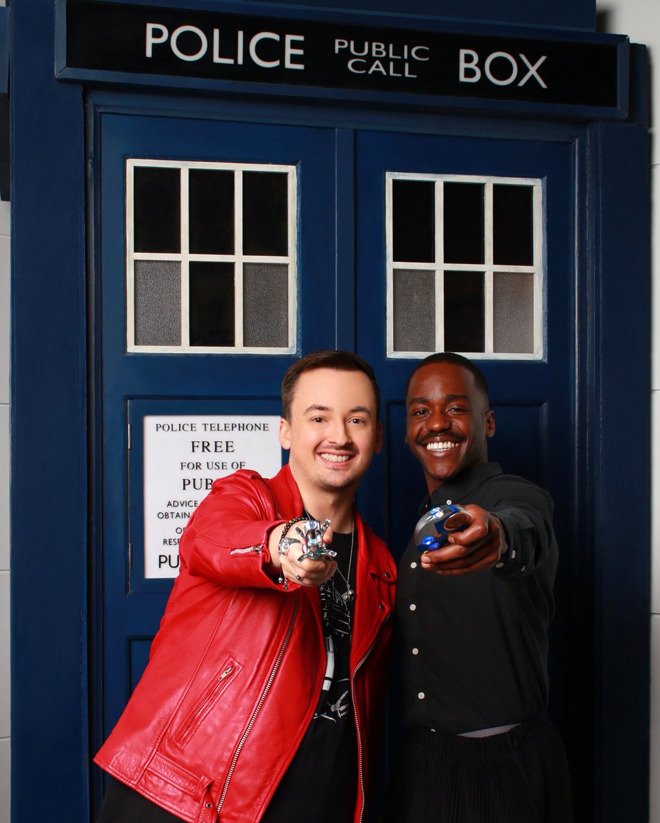 markwillis1993's tweet image. In front of the Tardis with the main man himself Ncuti Gatwa 😊💙 I’ve thoroughly enjoyed the latest season of #DoctorWho and can’t wait to watch the finale at the cinema tomorrow 📽️🍿 Ncuti is a truly fantastic actor and he’s magnificent as The Doctor!