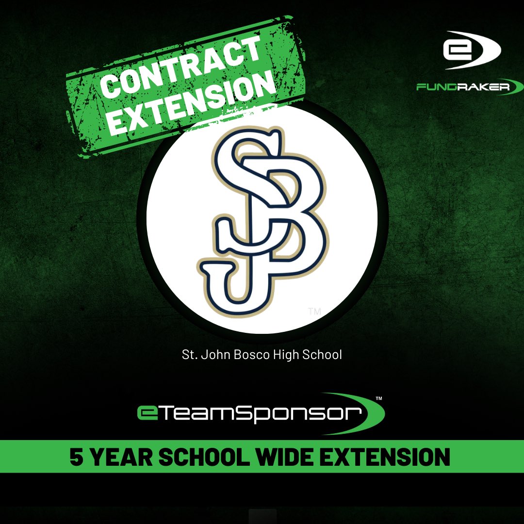 Excited to continue an amazing partnership with St John Bosco! Every program thrives with <a href="/eTeamSponsor/">eTeamSponsor | Online Team Fundraiser</a>  <a href="/boscofootball/">Bosco Football</a> <a href="/SJBoscoBaseball/">St John Bosco Baseball</a>
