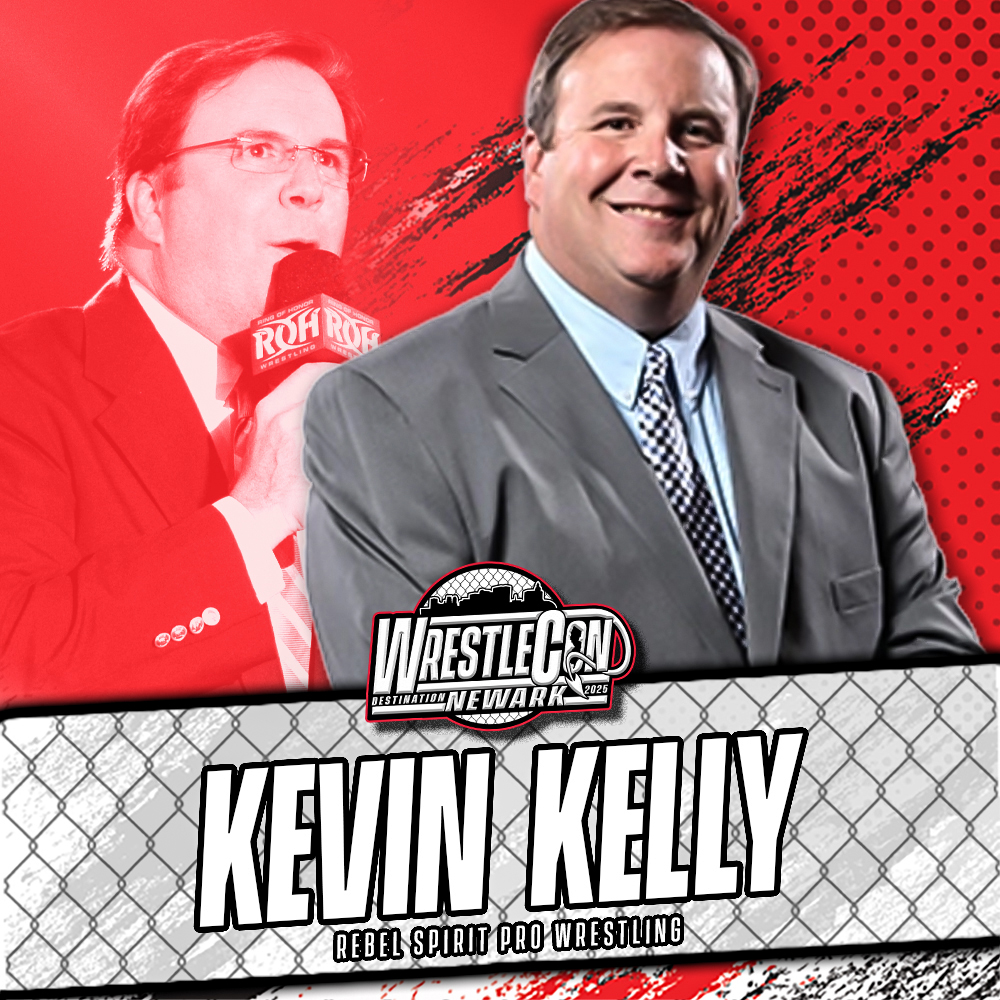 Welcome Kevin Kelly to Wrestlecon! He will be appearing exclusively on Saturday. $25 combos, no preorders.