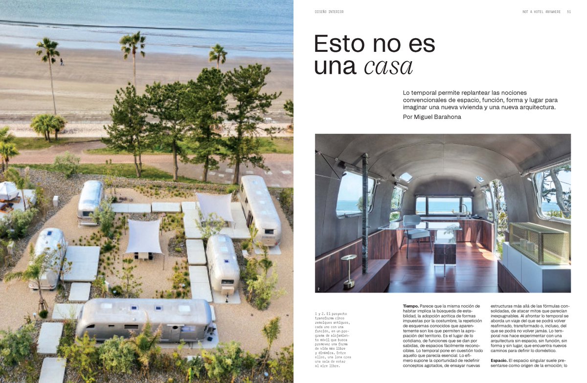 Y mi #CasaRadical de mayo, una casa que no es una casa y que puede cuestionar las nociones habituales de tiempo, espacio, función, forma y lugar. A partir de Not a Hotel Anywhere, prototipo realizado en Japón por DDAA. También en la revista Diseño Interior.