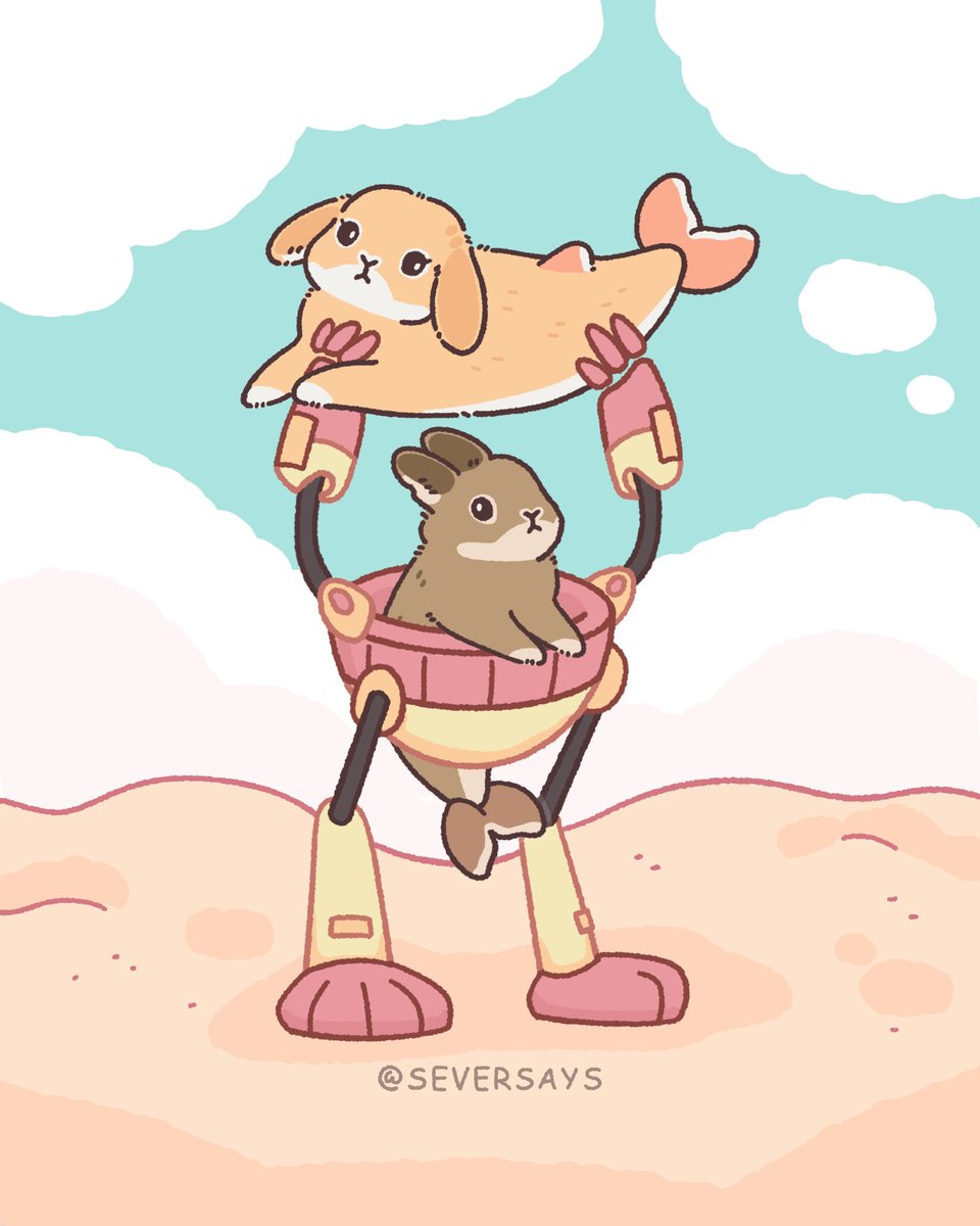 seversayss's tweet photo. #mermay day 30: Exoskeleton

#mermay2025
#mermay_seversays 
#rabbit #bunny https://t.co/6O51Gbxc32