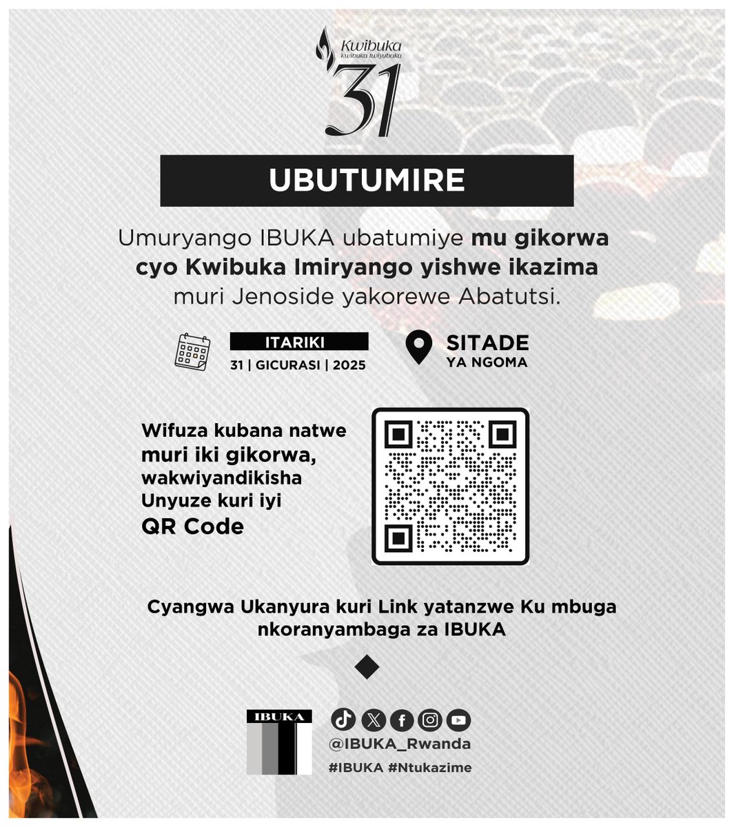 Over 15,000 families entirely wiped out during the 1994 Genocide against the Tutsi. These families, with no remaining members, depend fully on the collective memory of the Rwandan community. #Kwibuka31 #Ntukazime #NtukazimeNdiho