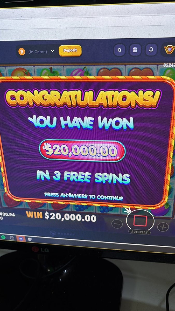 WE JUST MAX WON FRUIT PARTY!!!!

Like, Repost &amp; Comment Roobet username will be tipping LOTS of people